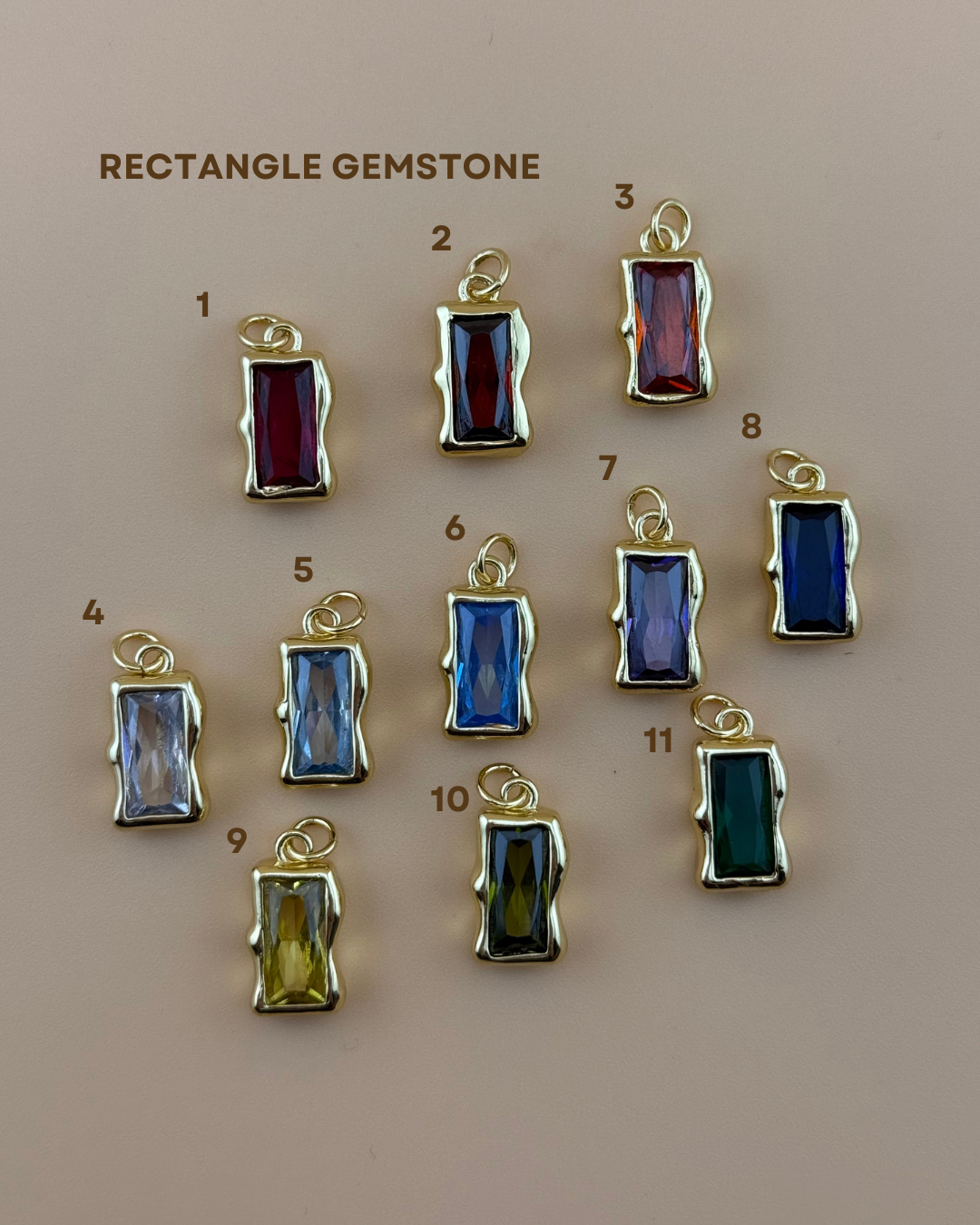 Rectangle Gemstone Lockets