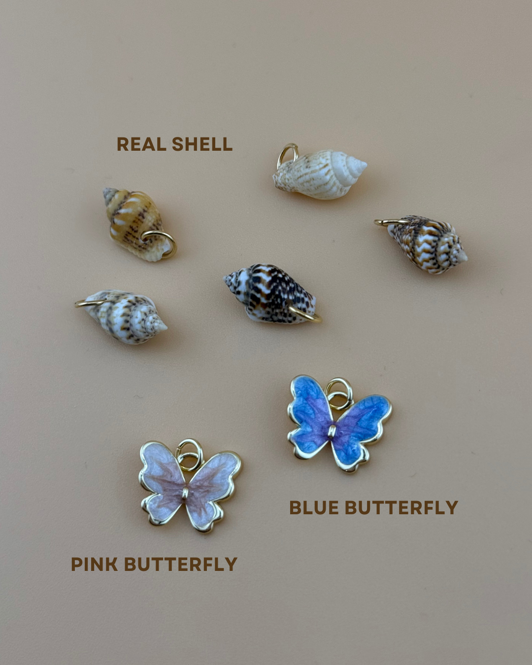 Real Shell and Butterfly Lockets