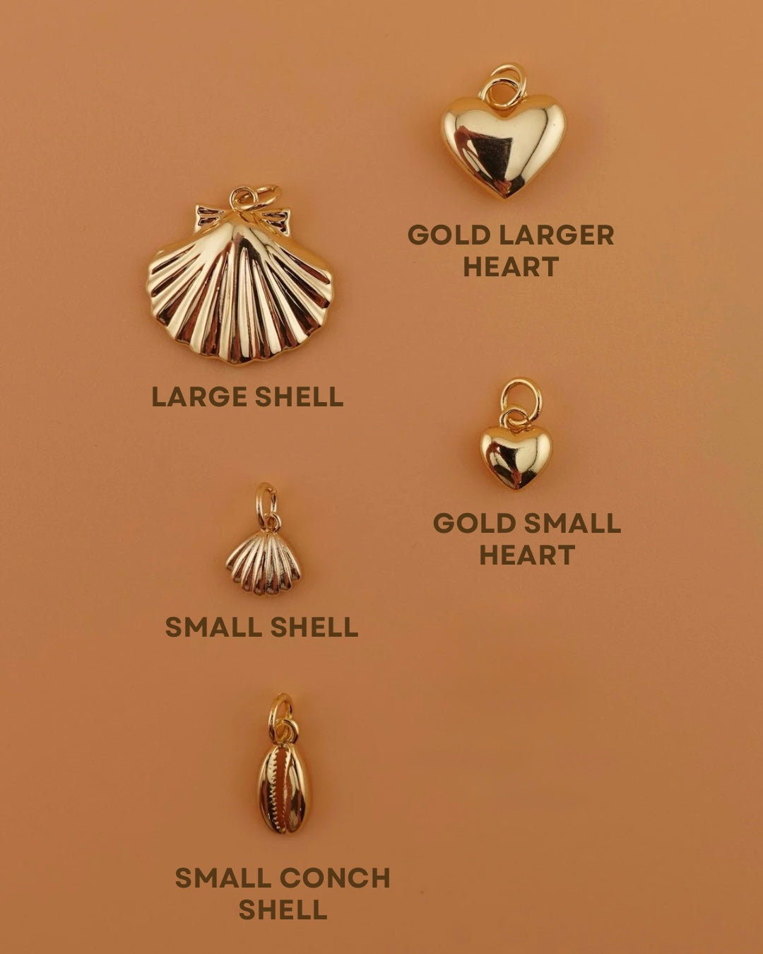 Shell and Gold heart Locket